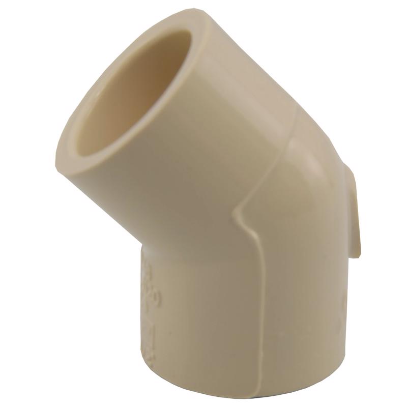 Charlotte Pipe 1/2 in. Socket X 1/2 in. D Socket CPVC 45 Degree Elbow 1 pk, Pack of 25