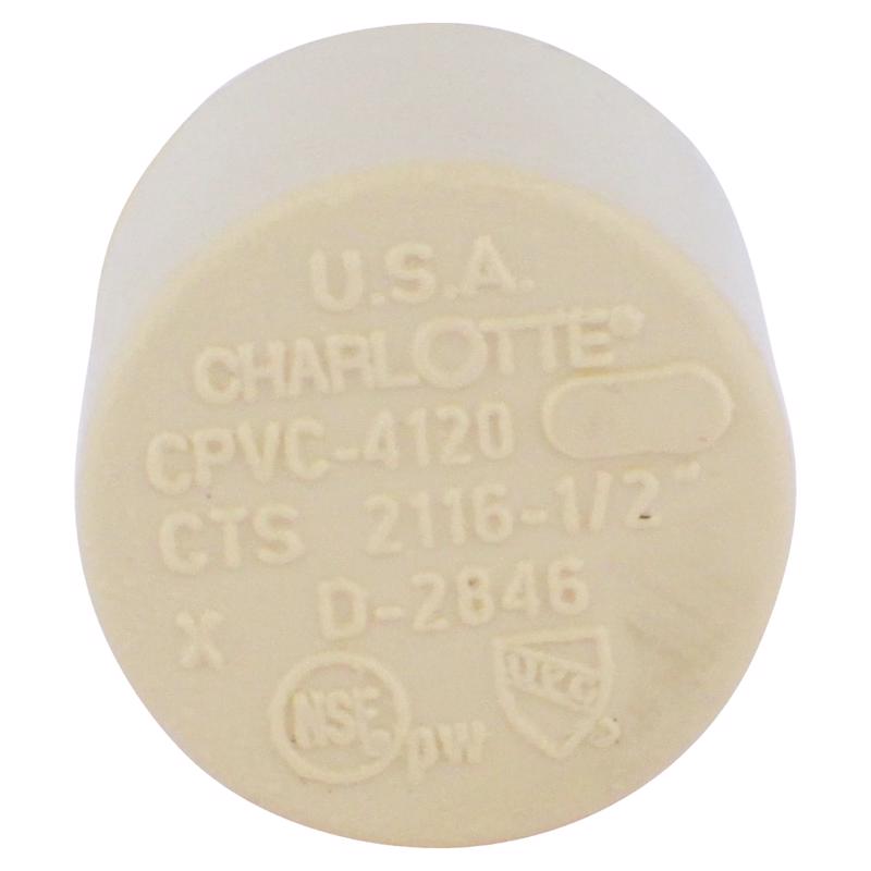 Charlotte Pipe FlowGuard 1/2 in. Hub CPVC Cap 1 pk, Pack of 25