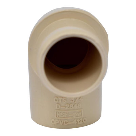 Charlotte Pipe 3/4 in. Spigot X 3/4 in. D Socket CPVC 90 Degree Street Elbow 1 pk, Pack of 25
