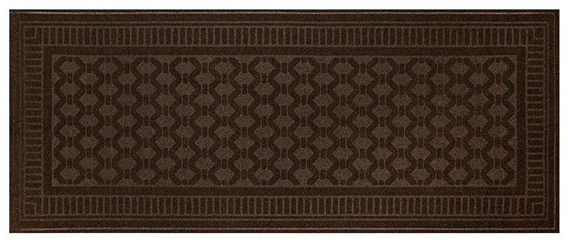 Multy Home 1005046 Embossed Mat, 5 ft L, 2 ft W, 0.16 in Thick, Andor Pattern, Polyester Rug, Black