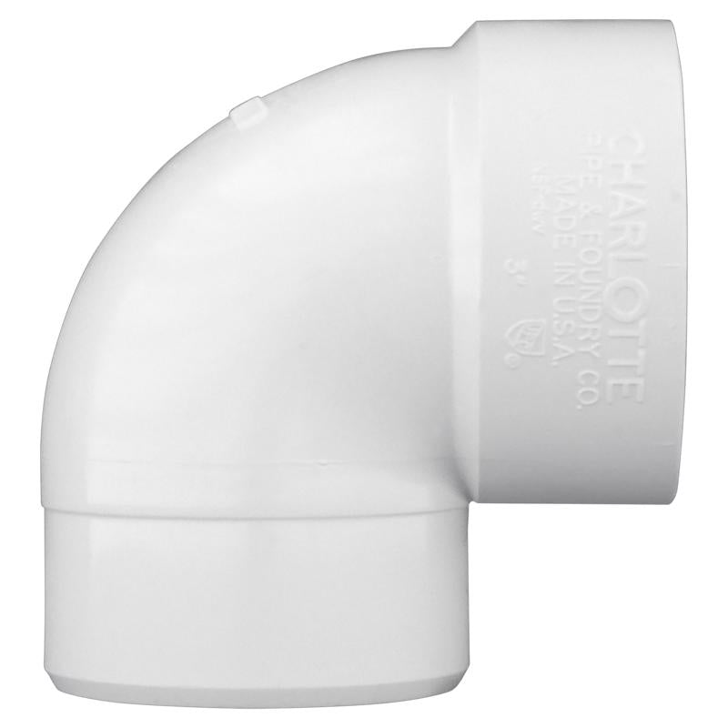 Charlotte Pipe Schedule 40 2 in. Hub X 2 in. D Spigot PVC 90 Degree Elbow 1 pk