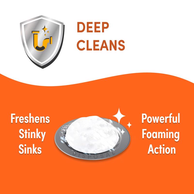 Lemi Shine Lemon Scent Garbage Disposal Cleaner 8.46 oz Powder, Pack of 10