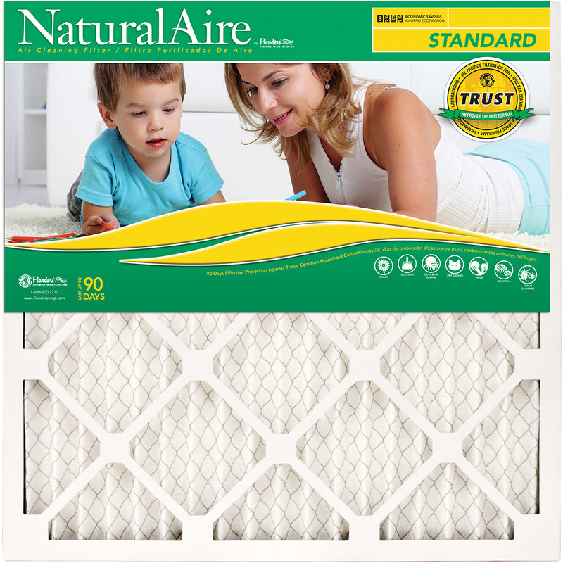 NaturalAire 21 in. W X 21 in. H X 1 in. D 8 MERV Pleated Air Filter 1 pk, Pack of 12