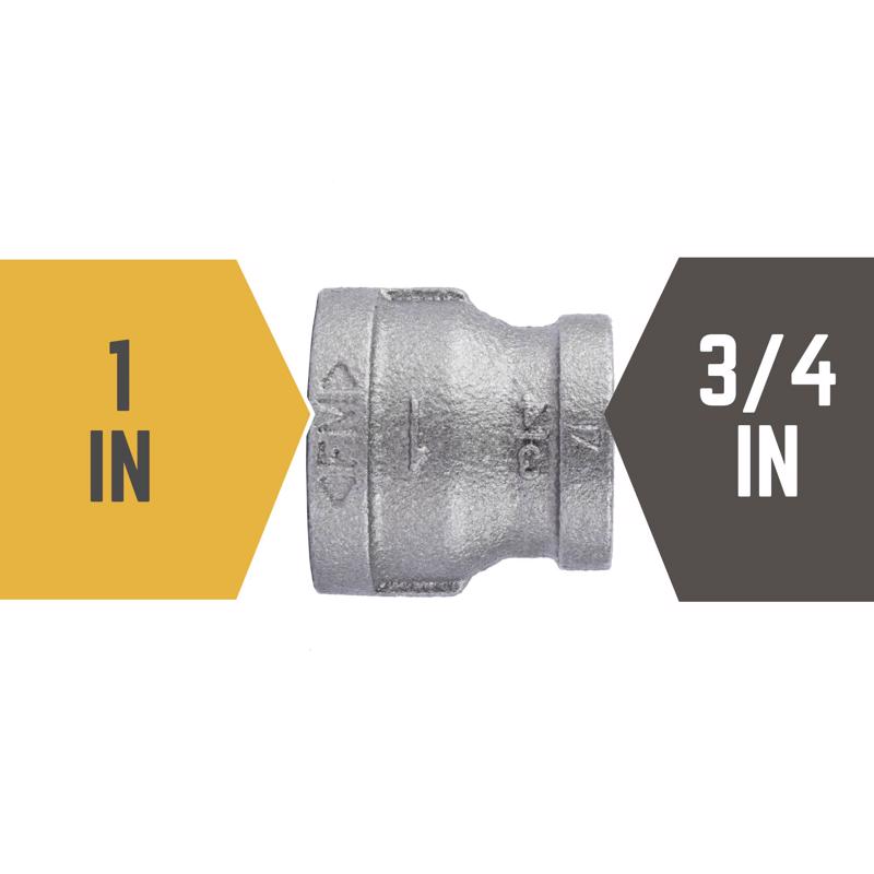 STZ Industries 1 in. FIP each X 3/4 in. D FIP Black Malleable Iron Coupling, Pack of 5