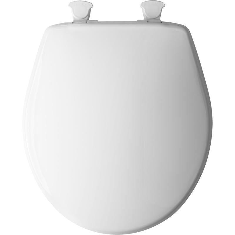 Bemis Round White Plastic Toilet Seat