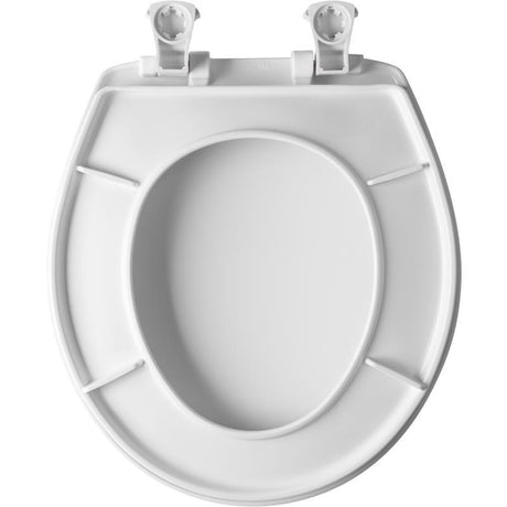 Bemis Round White Plastic Toilet Seat