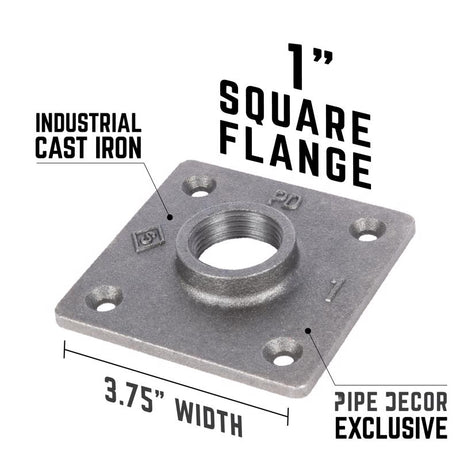 STZ Industries Pipe Decor Iron Flange 1 in.