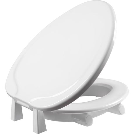 Bemis Independence Asurance Elongated White Plastic Toilet Seat, Pack of 2
