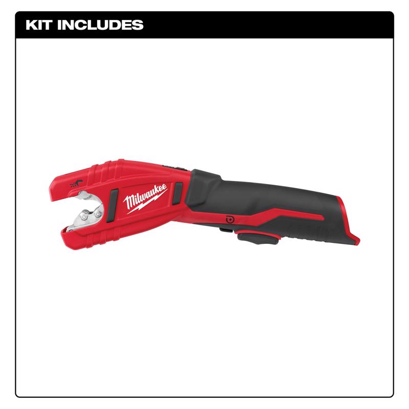Milwaukee M12 1 in. Tubing Cutter 14 in. L Black/Red 1 pc