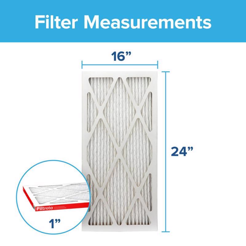 Filtrete 16 in. W X 24 in. H X 1 in. D 1000 MPR Pleated Allergen Air Filter 1 pk, Pack of 4