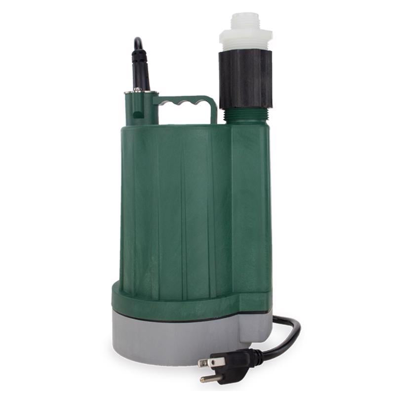 Zoeller 1/3 HP 2100 gph Thermoplastic Electronic Switch Bottom AC Submersible Utility Pump