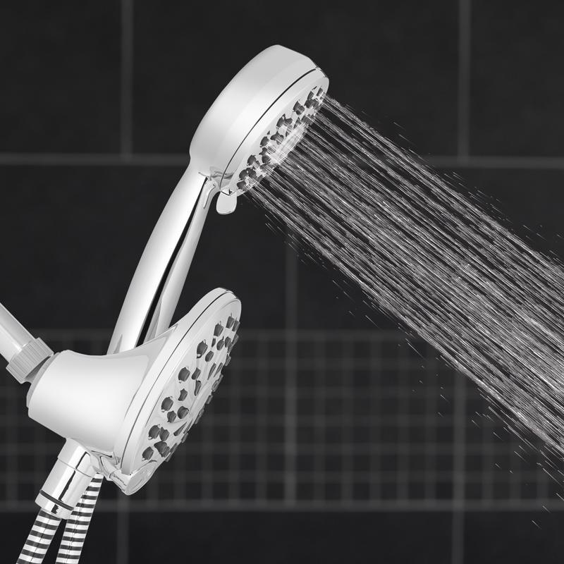 Waterpik PowerPulse Chrome 8 settings Showerhead Combo 1.8 gpm