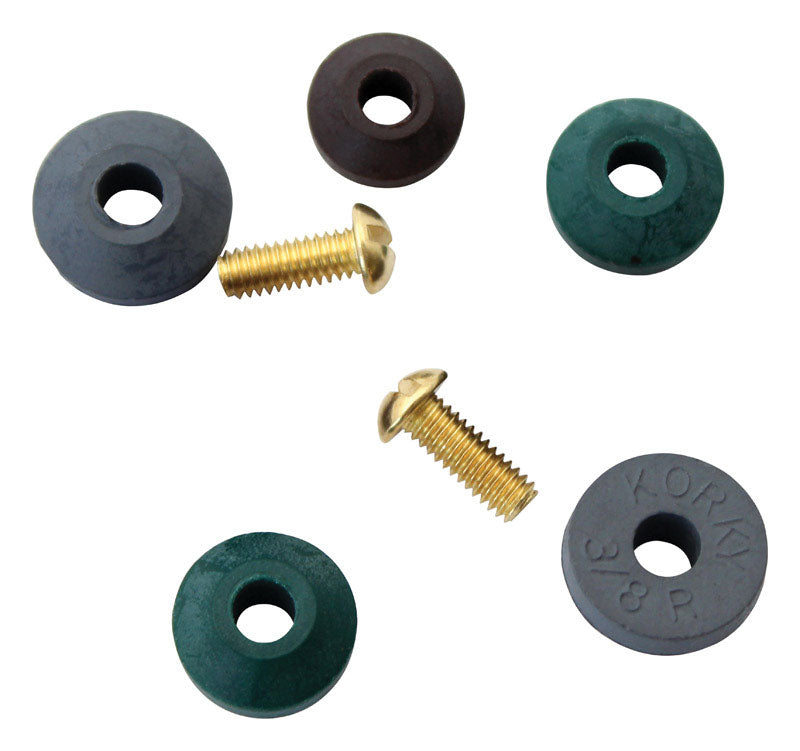 Ace .1 in. D Rubber Beveled Faucet Washer Assortment 9 pk, Pack of 6