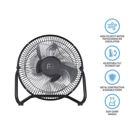 Perfect Aire 11.75 in. H X 9 in. D 2 speed High Velocity Fan