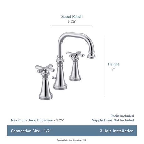 Moen Colinet Gold Modern Bathroom Faucet 8-16 in.