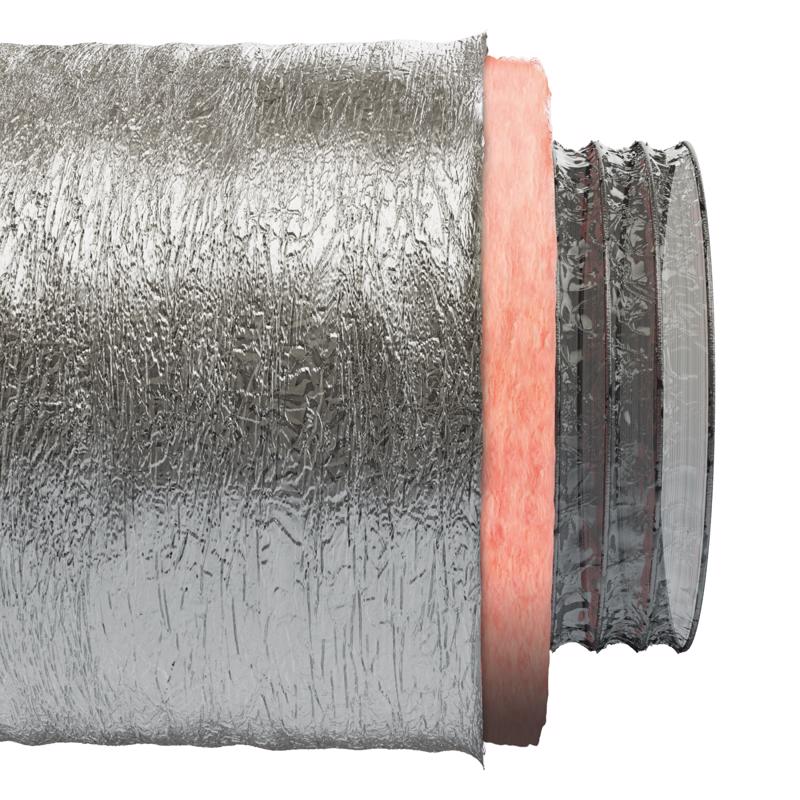 Imperial R6.0 25 ft. L X 12 in. D Silver Poly Duct