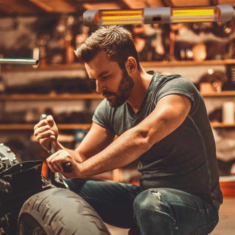 HeatMate 100 sq ft Electric Patio Graphite Heater 1500 BTU