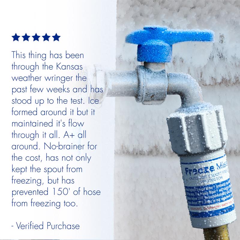 Freeze Miser Plastic Faucet Freeze Protector