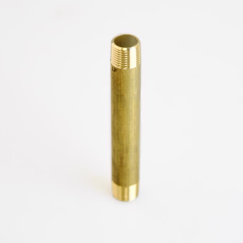 ATC 1/2 in. MPT X 1/2 in. D MPT Yellow Brass Nipple 5-1/2 in. L, Pack of 5