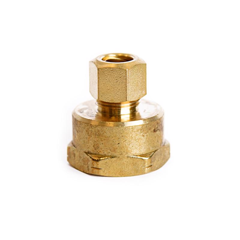 ATC 3/8 in. Compression X 3/4 in. D FPT Yellow Brass Coupling, Pack of 5