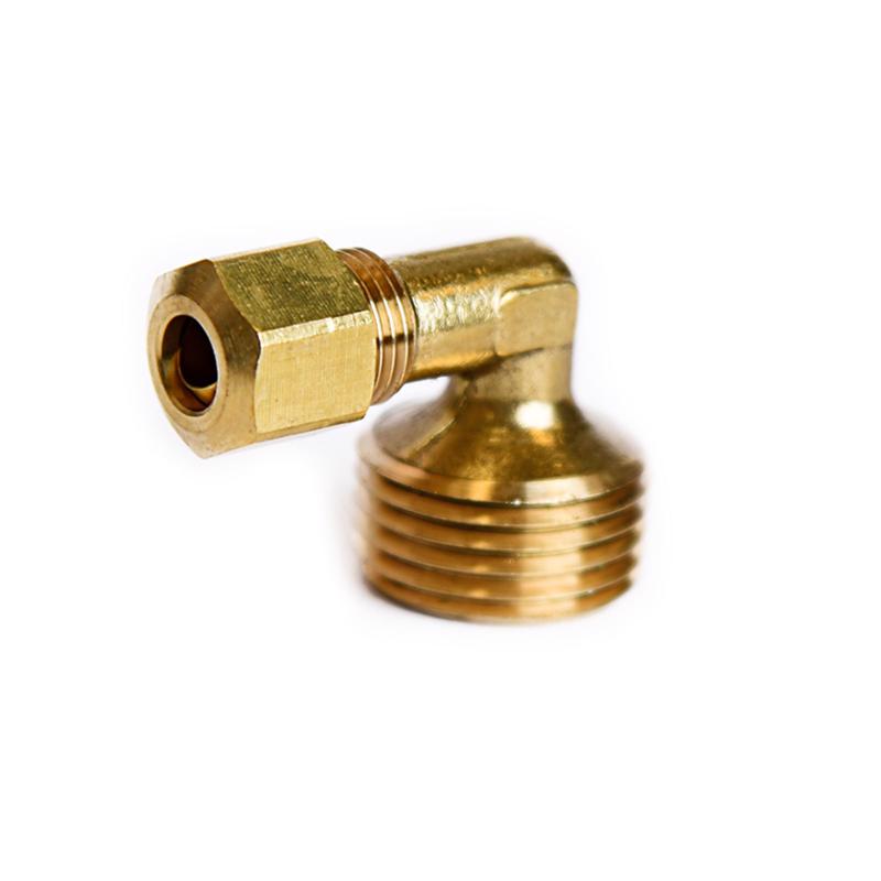 ATC 1/4 in. Compression X 1/2 in. D MPT Brass 45 Degree Street Elbow, Pack of 5