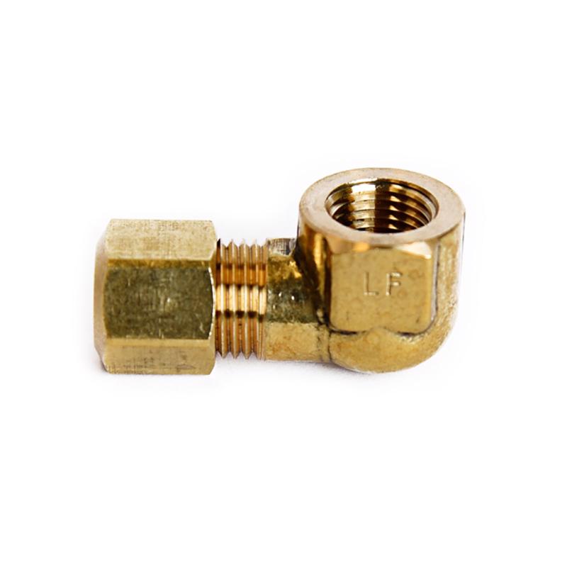 ATC 1/4 in. Compression X 1/8 in. D FPT Brass 90 Degree Elbow, Pack of 5