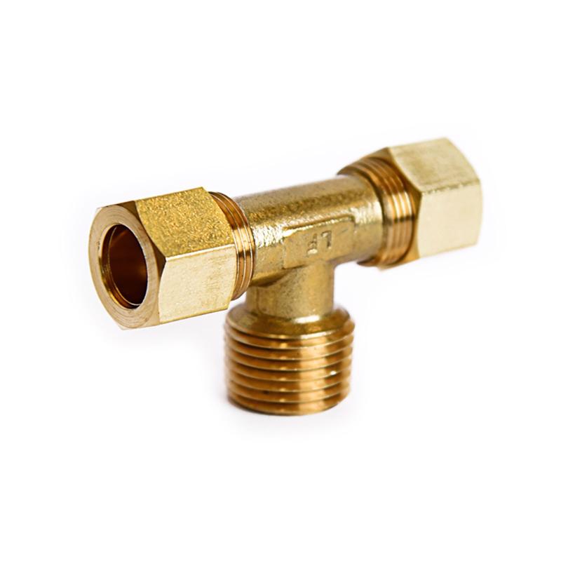 ATC 1/2 in. Compression X 1/2 in. D Male Brass Branch Tee, Pack of 5