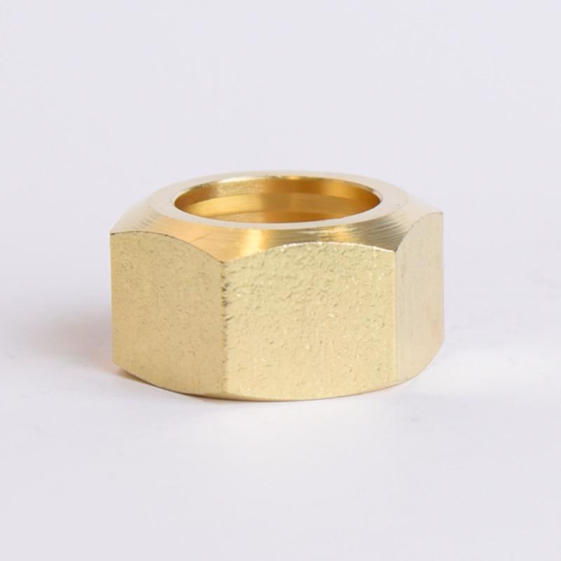 ATC 3/4 in. Compression X 3/4 in. D Compression Yellow Brass Nut, Pack of 5