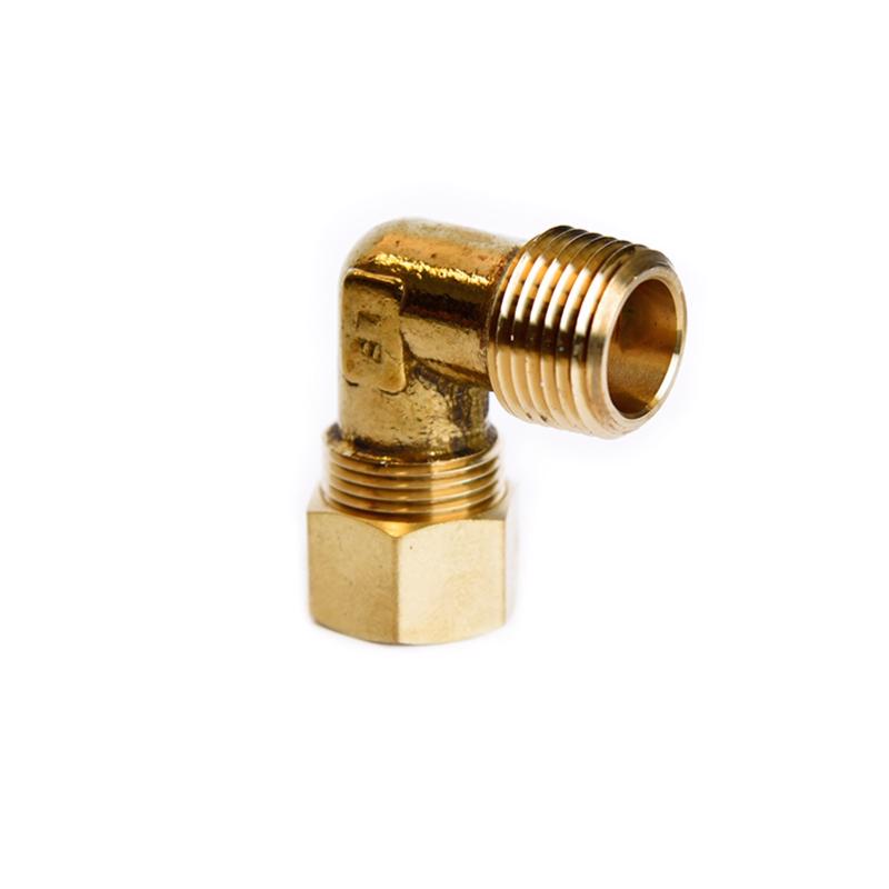 ATC 5/8 in. Compression X 1/2 in. D MPT Brass 90 Degree Elbow, Pack of 5