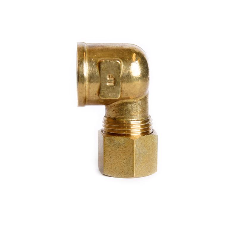 ATC 1/2 in. Compression X 3/8 in. D FPT Brass 90 Degree Elbow, Pack of 5