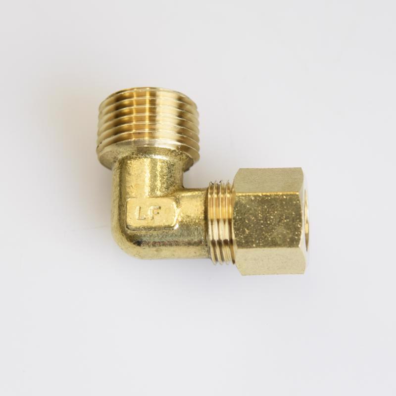 ATC 1/2 in. Compression X 1/2 in. D MPT Brass 90 Degree Elbow, Pack of 5