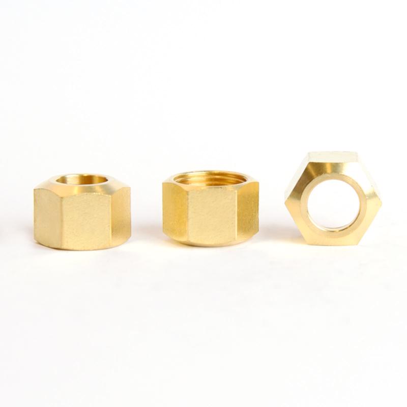 ATC 3/8 in. Compression X 3/8 in. D Compression Brass Nut, Pack of 5