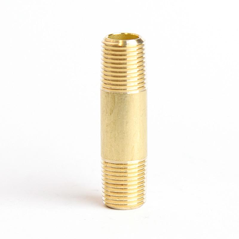 ATC 1/8 in. MPT X 1/8 in. D MPT Yellow Brass Nipple 1-1/2 in. L, Pack of 5