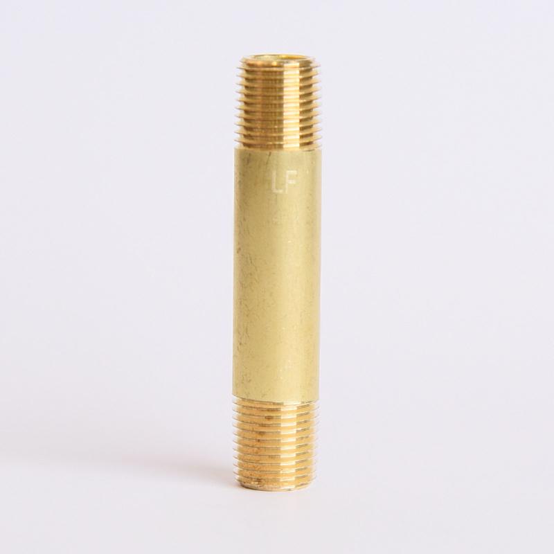 ATC 1/8 in. MPT X 1/8 in. D MPT Yellow Brass Nipple 2 in. L, Pack of 5
