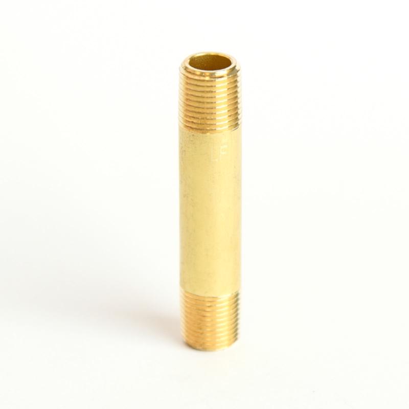 ATC 1/8 in. MPT X 1/8 in. D MPT Yellow Brass Nipple 2 in. L, Pack of 5