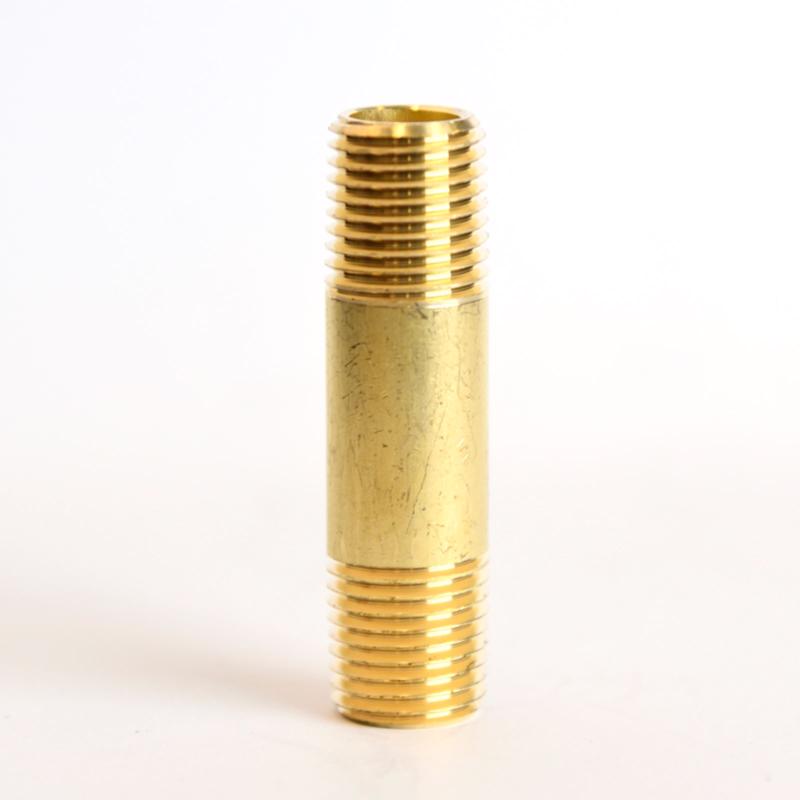 ATC 1/4 in. MPT X 1/4 in. D MPT Yellow Brass Nipple 2 in. L, Pack of 5