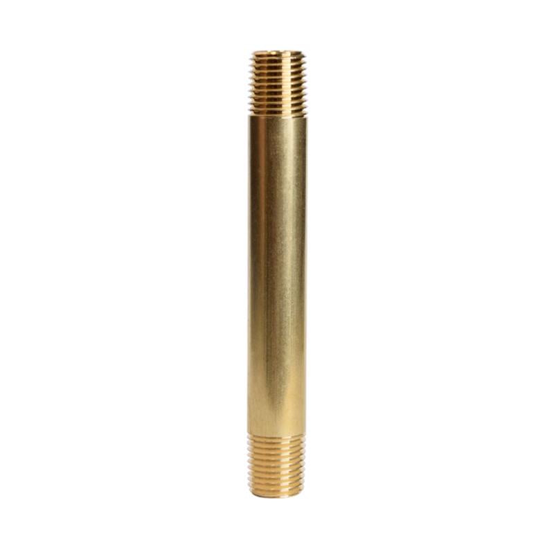 ATC 1/4 in. MPT in. X 1/4 in. D MPT Yellow Brass Nipple 4 in. L, Pack of 5