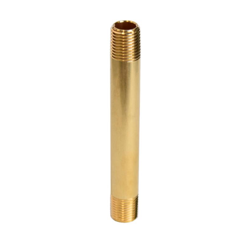 ATC 1/4 in. MPT in. X 1/4 in. D MPT Yellow Brass Nipple 4 in. L, Pack of 5