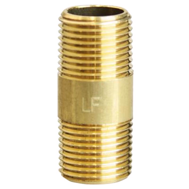 ATC 3/8 in. MPT X 3/8 in. D MPT Yellow Brass Nipple 1-1/2 in. L, Pack of 5