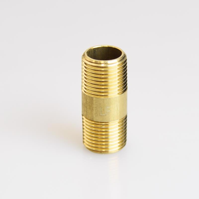 ATC 3/8 in. MPT X 3/8 in. D MPT Yellow Brass Nipple 1-1/2 in. L, Pack of 5