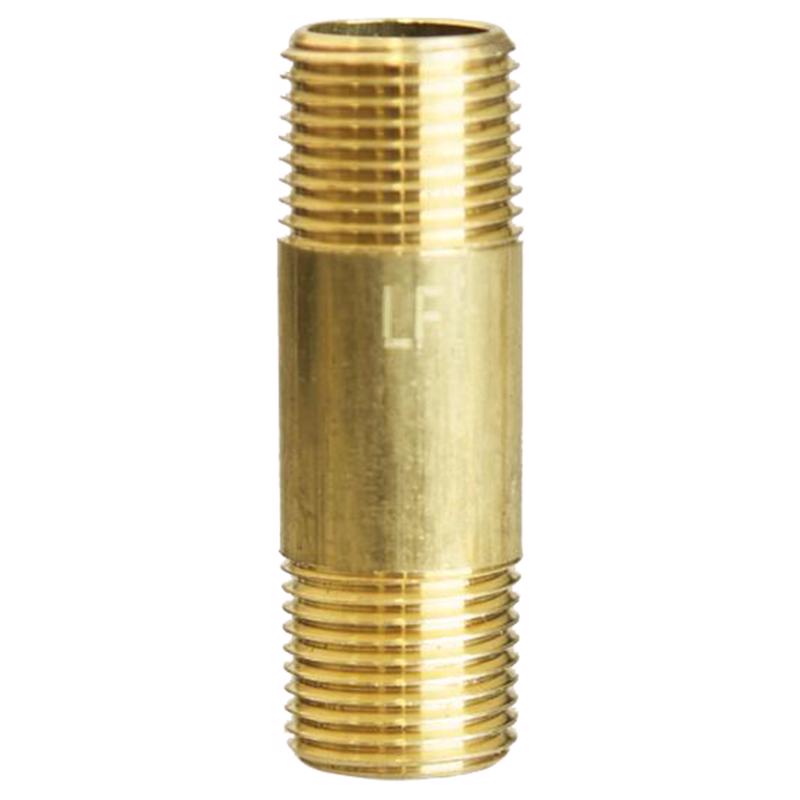 ATC 3/8 in. MPT X 3/8 in. D MPT Yellow Brass Nipple 2 in. L, Pack of 5