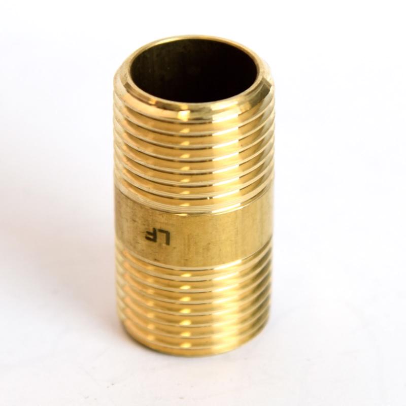 ATC 1/2 in. MPT X 1/2 in. D MPT Yellow Brass Nipple 1-1/2 in. L, Pack of 5
