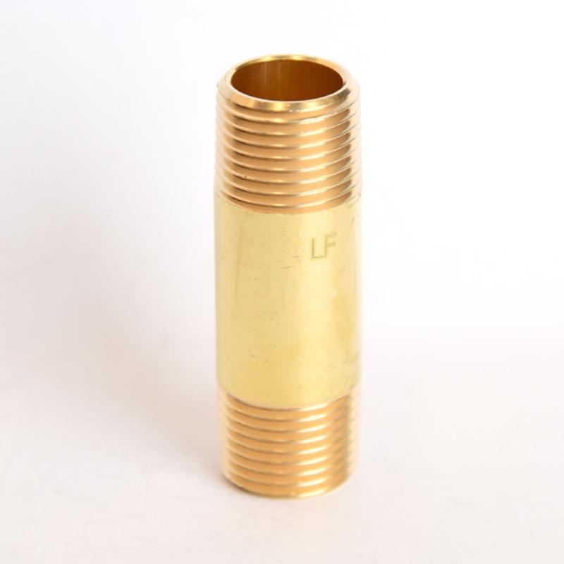 ATC 1/2 in. MPT X 1/2 in. D MPT Yellow Brass Nipple 2-1/2 in. L, Pack of 5