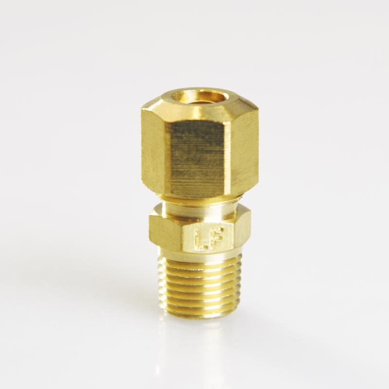 ATC 1/4 in. Compression X 1/8 in. D MPT Brass Connector, Pack of 5