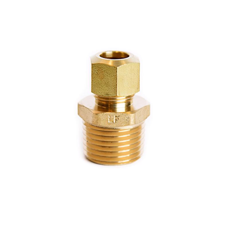 ATC 3/8 in. Compression X 1/2 in. D Male Brass Connector, Pack of 5