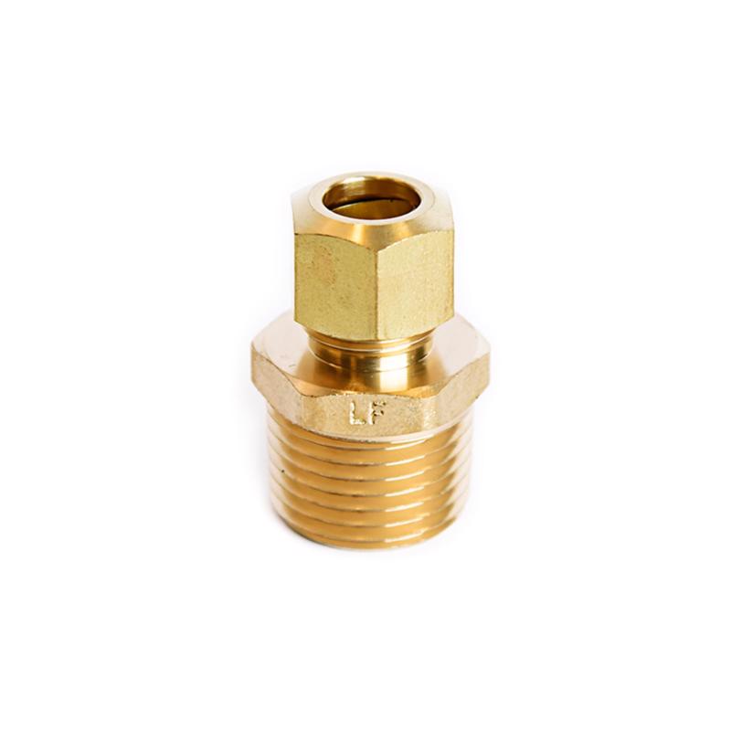ATC 3/8 in. Compression X 1/2 in. D Male Brass Connector, Pack of 5