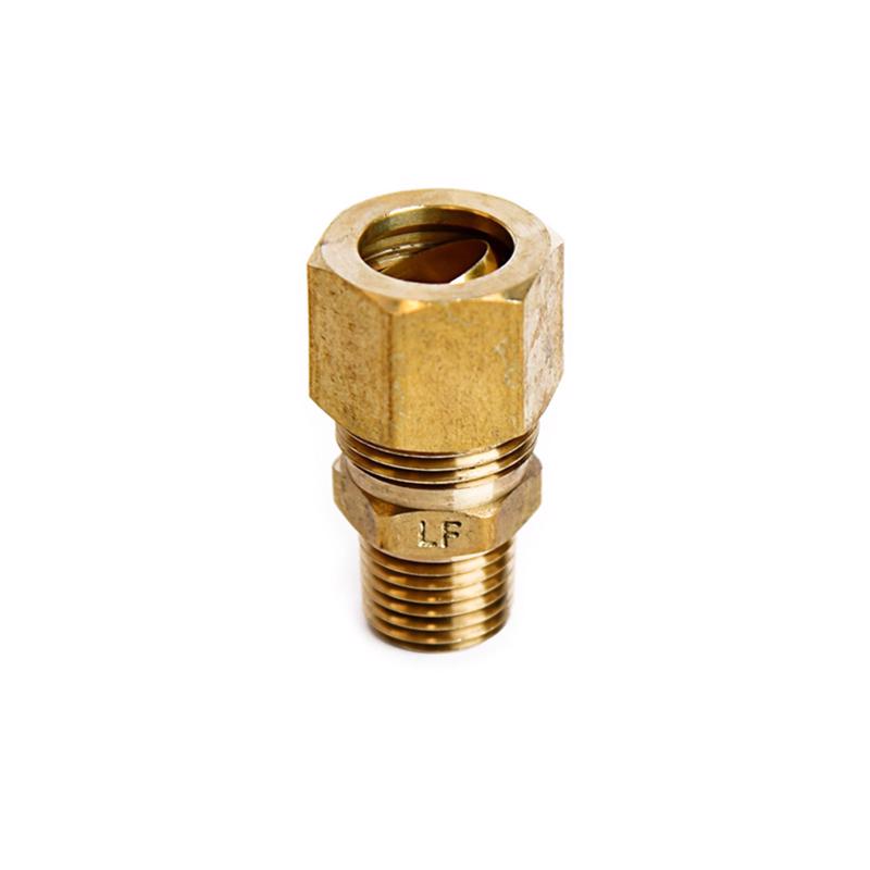 ATC 1/2 in. Compression in. X 1/4 in. D MPT Brass Connector, Pack of 5