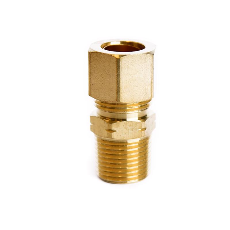 ATC 1/2 in. Compression in. X 3/8 in. D Male Brass Connector, Pack of 5