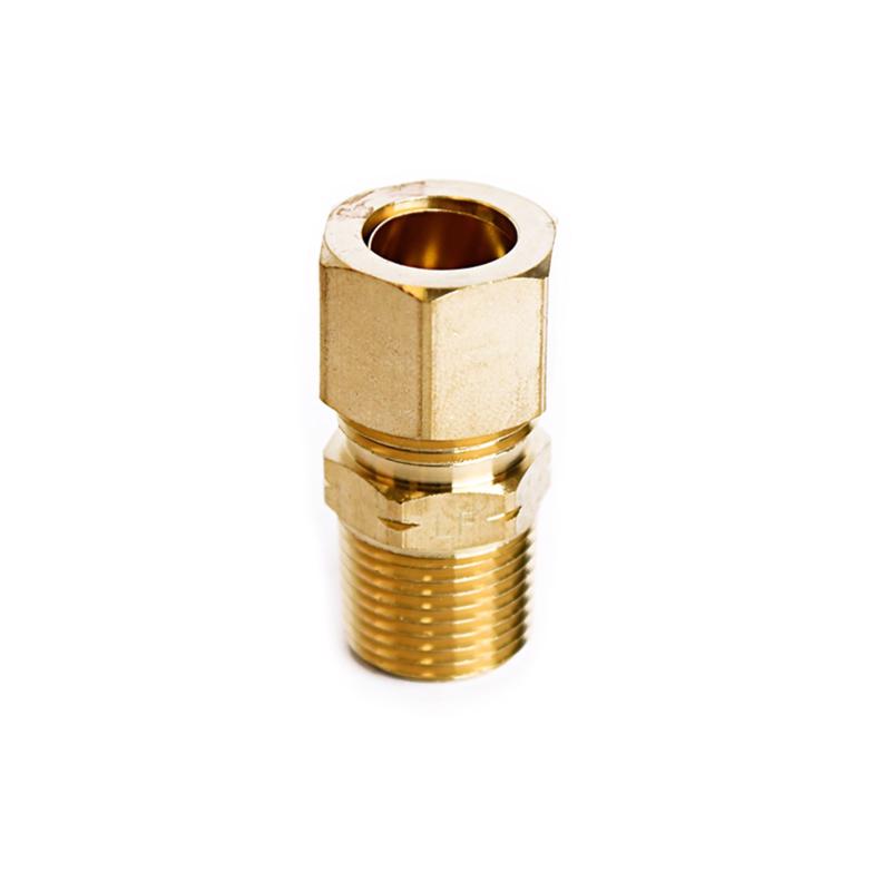 ATC 1/2 in. Compression in. X 3/8 in. D Male Brass Connector, Pack of 5