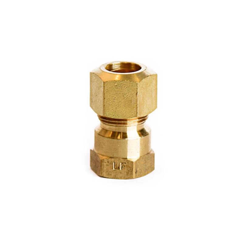 ATC 3/8 in. Compression in. X 1/4 in. D FPT Brass Coupling, Pack of 5